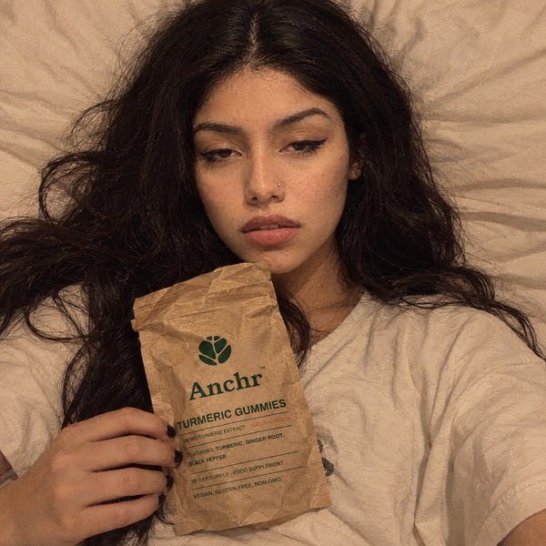 Anchr customer with Turmeric Gummies