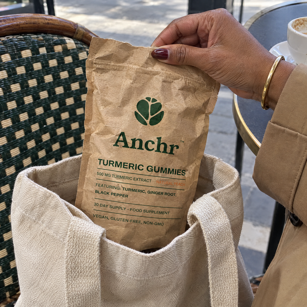 Anchr customer with Turmeric Gummies