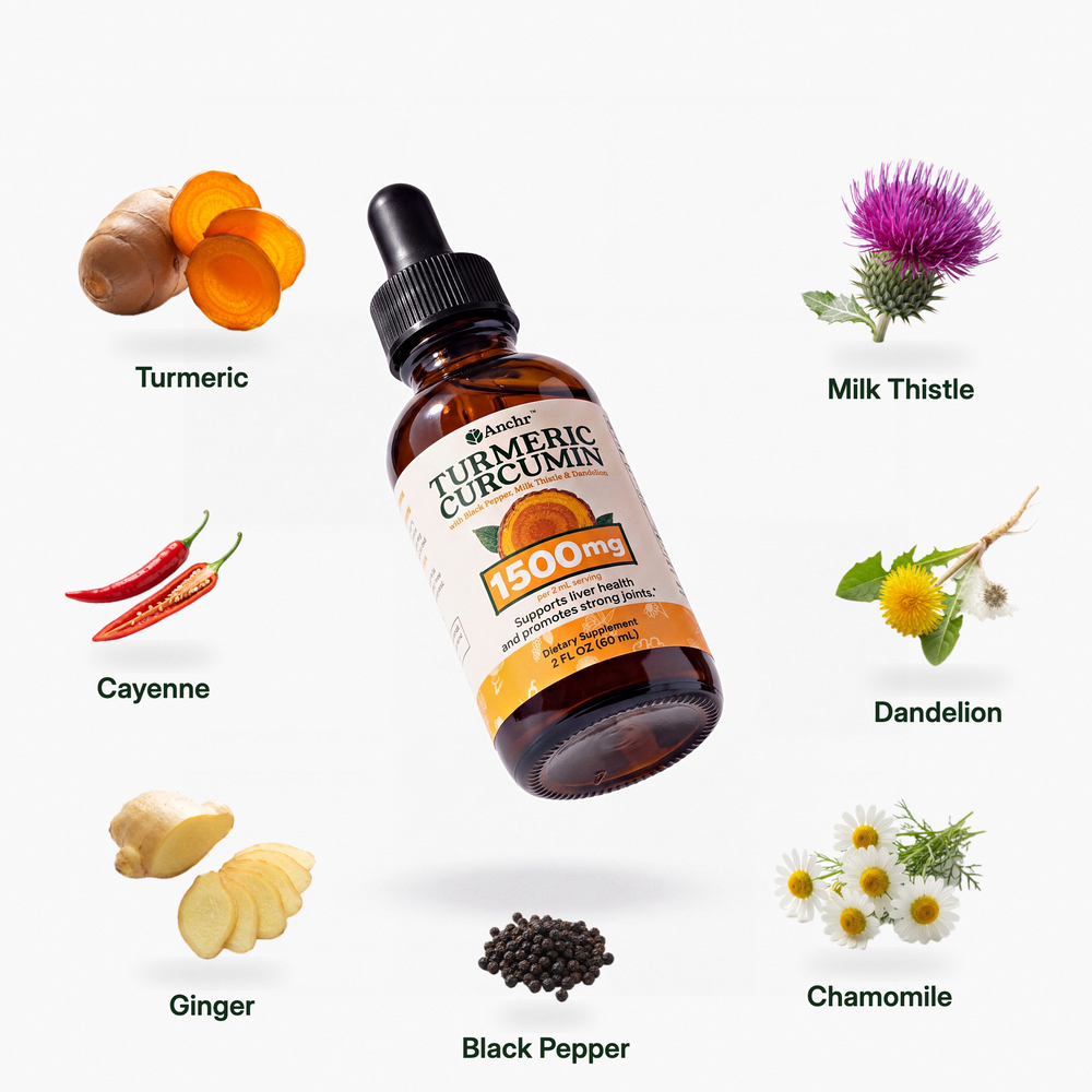(New Look!) Turmeric Herbal Drops (1500mg), view 4