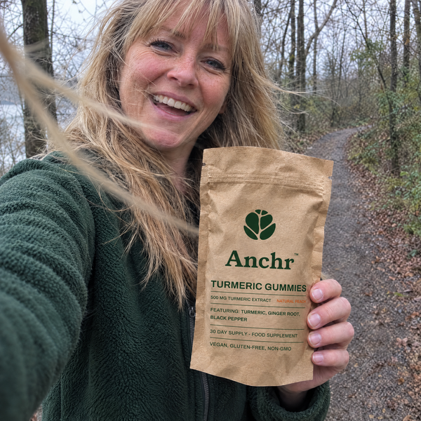 Anchr customer with Turmeric Gummies