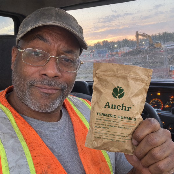 Anchr customer with Turmeric Gummies