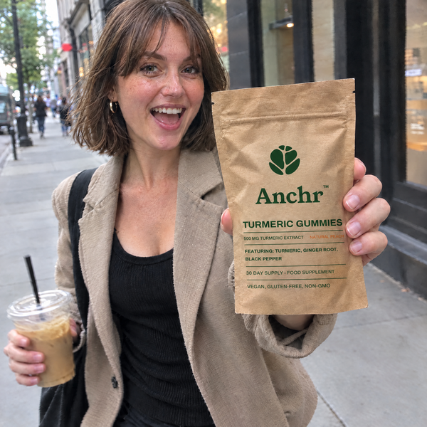Anchr customer with Turmeric Gummies