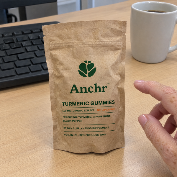 Anchr customer with Turmeric Gummies