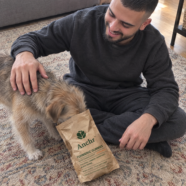 Anchr customer with Turmeric Gummies