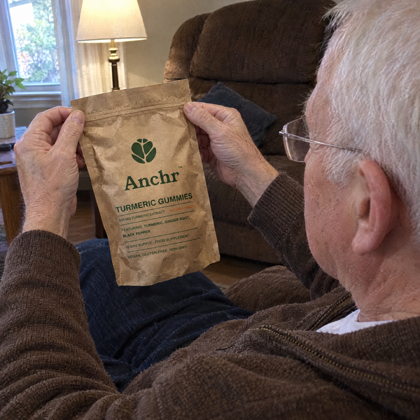 Anchr customer with Turmeric Gummies