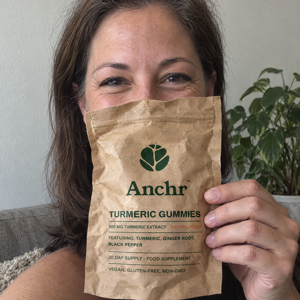 Anchr customer with Turmeric Gummies