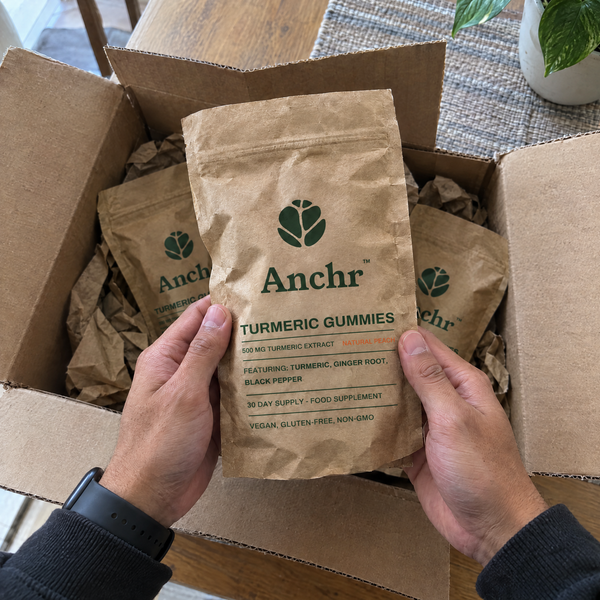 Anchr customer with Turmeric Gummies